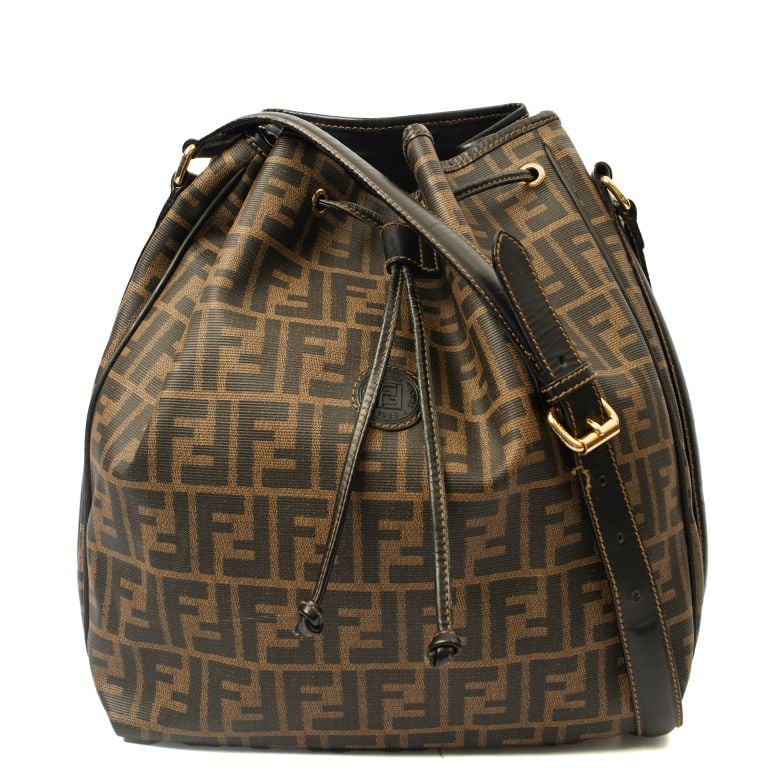 バッグ Vintage Fendi Unborn Carf Shoulder Bag Vintage Y2K Fendi Plastic Covered Zucca FF Logo Shoulder Bag
