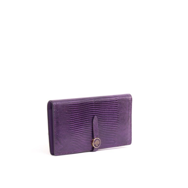 Embossed Lizard Tree Long Wallet