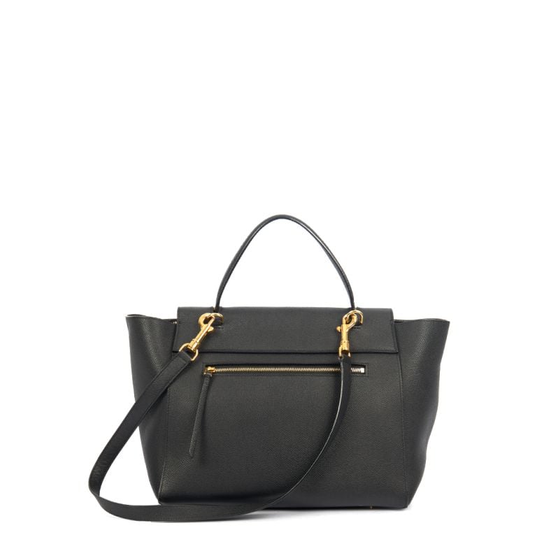 Celine Belt Bag Mini in Black Leather Handbag Clinic