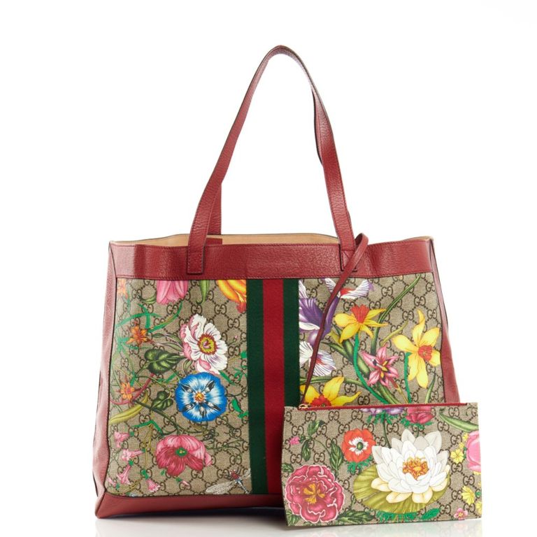 Gucci Ophidia GG Flora Medium Tote Handbag Clinic