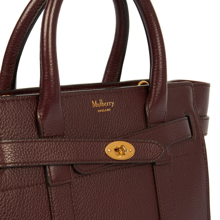Mulberry Zipped Bayswater Mini in Oxblood, Leather Handbag Clinic