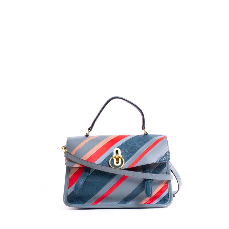 Gracey Striped Satchel