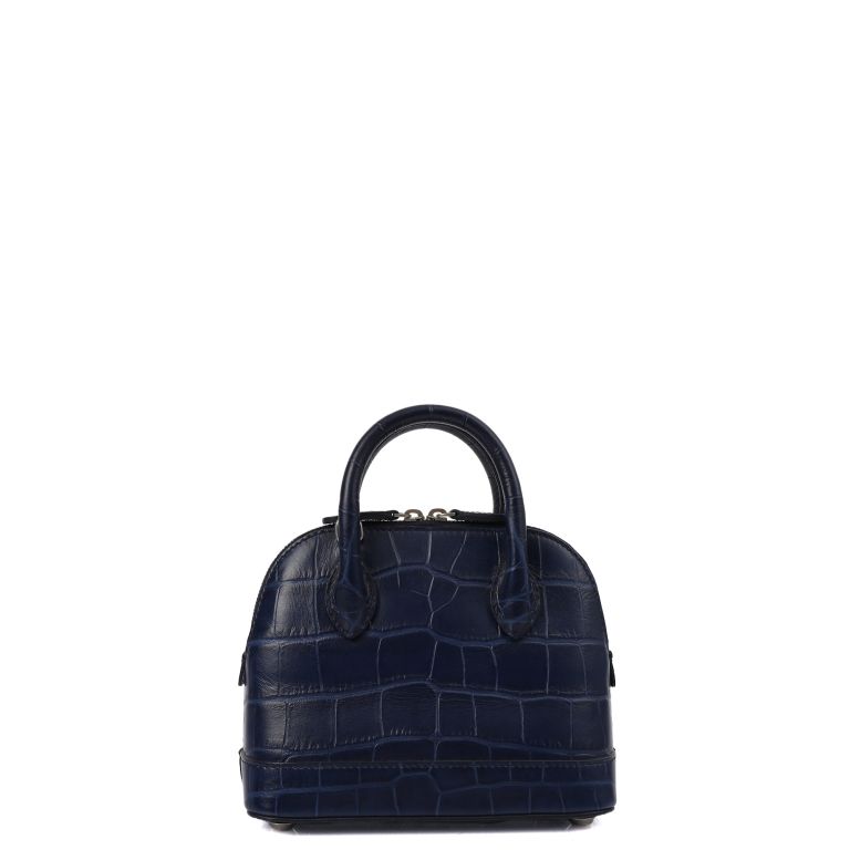 Balenciaga Ville Top Handle XXS in Blue, Exotic Effect