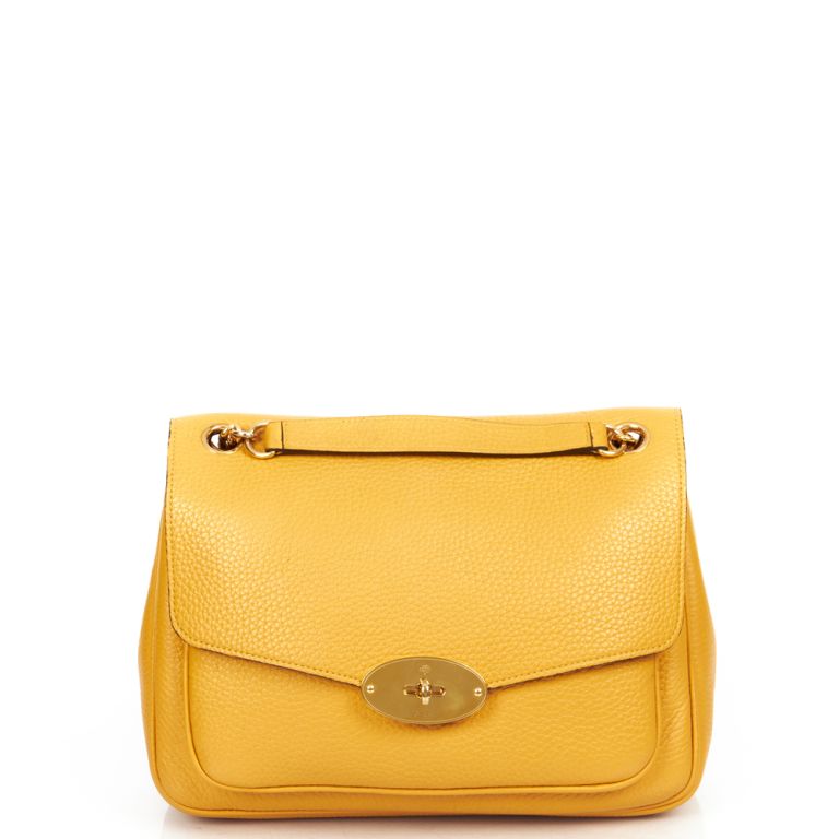 Darley Shoulder Bag  in Yellow, Leather