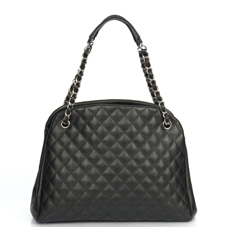 Chanel Mademoiselle Bowling Bag Large in Black, Leather