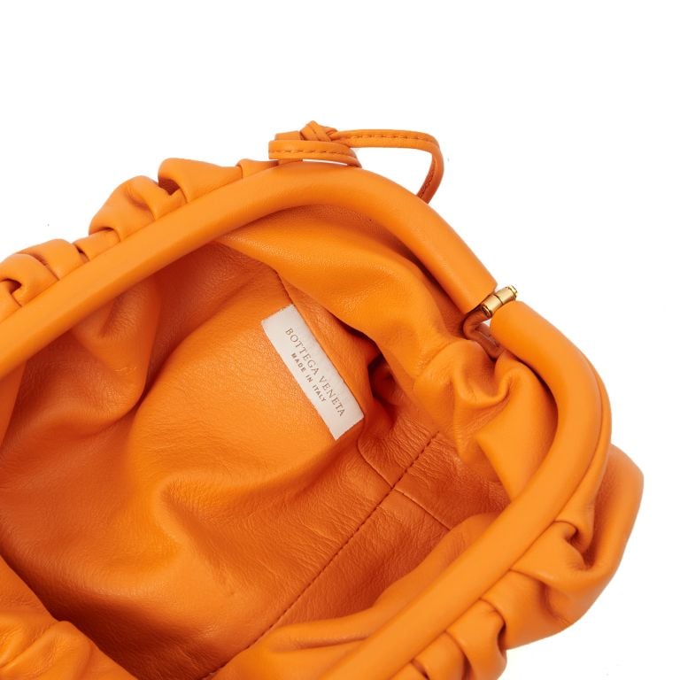 Bottega Veneta The Pouch in Orange, Leather | Handbag Clinic