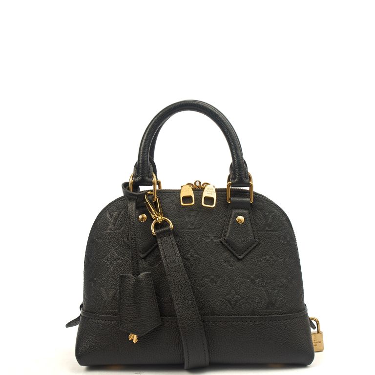 Louis Vuitton Neo Alma BB in Black, Empreinte Leather Handbag Clinic