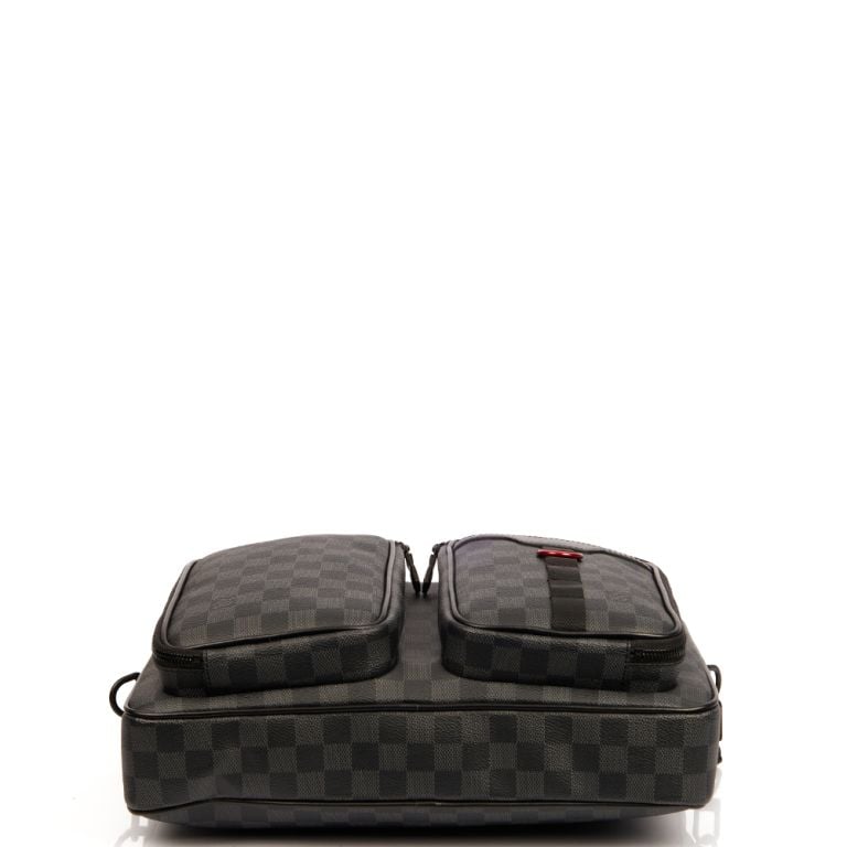 Louis Vuitton Utility Messenger Bag in Grey, Leather Handbag Clinic