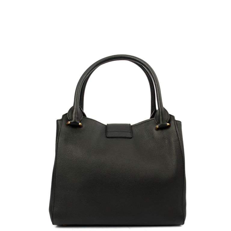 Burberry The Buckle Tote - Small in Black, Leather | Handbag Clinic