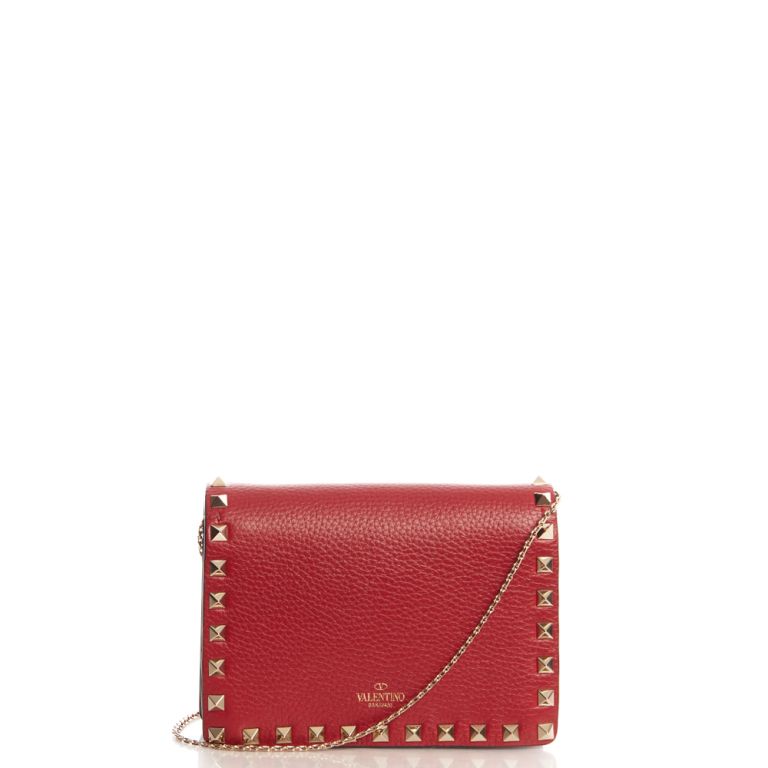 Valentino Rockstud Crossbody Bag Small in Red Handbag Clinic