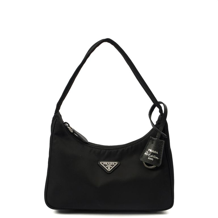 Prada Re-Edition 2000 Terry Mini Bag in Black, Nylon Handbag Clinic