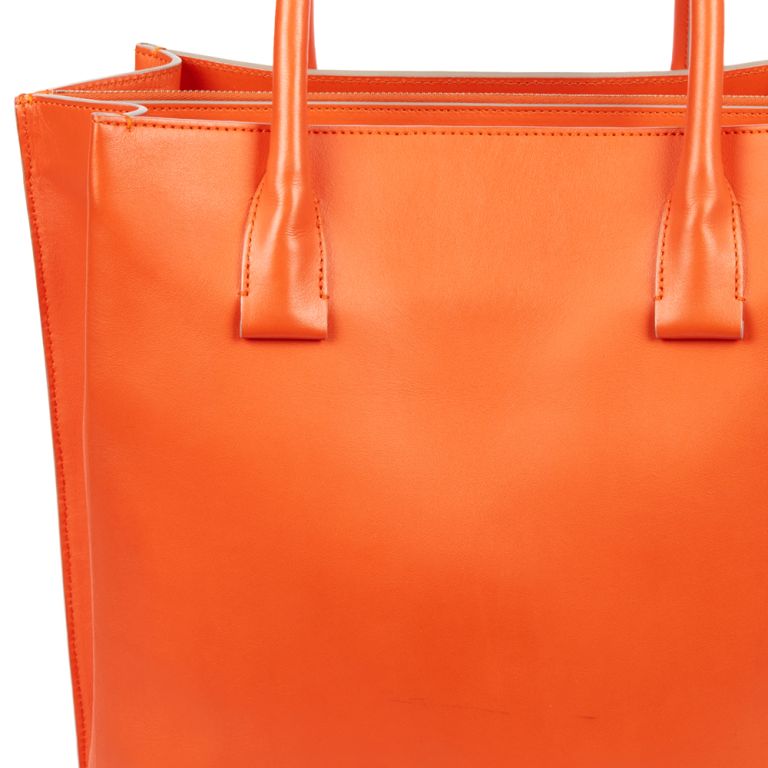 MULBERRY Small Classic Grain Small Bayswater Zip Tote Orange