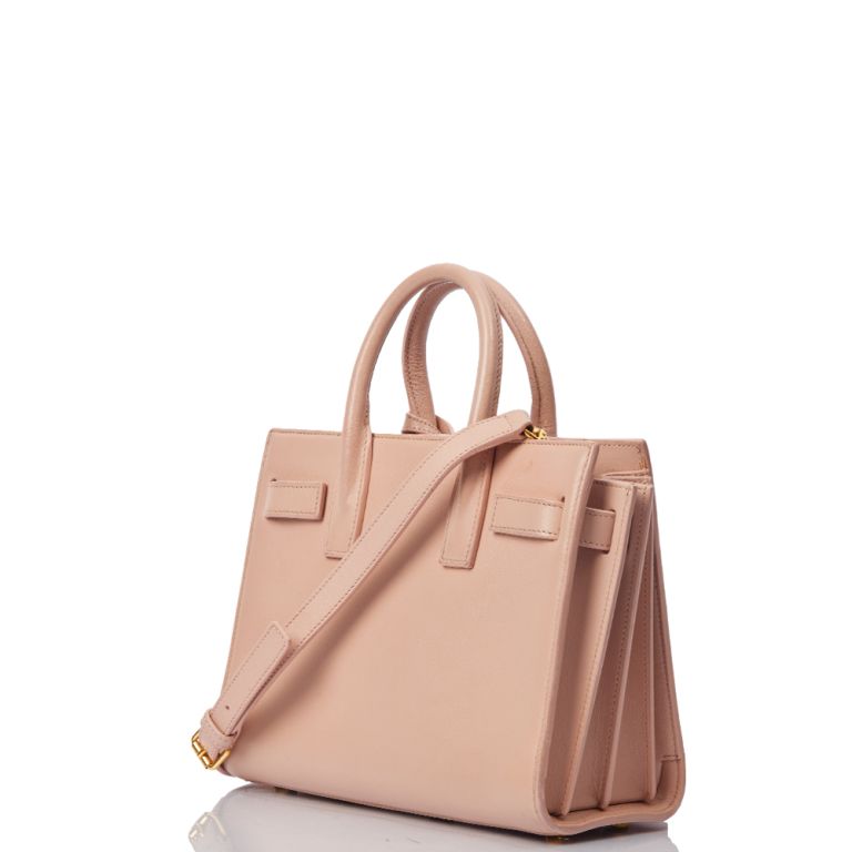 Saint Laurent Sac de Jour Nano in Pale Pink, Calfskin Leather