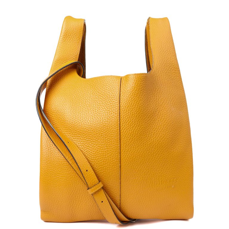 Mulberry Shoulder Bag in Yellow, Calfskin Leather Handbag Clinic