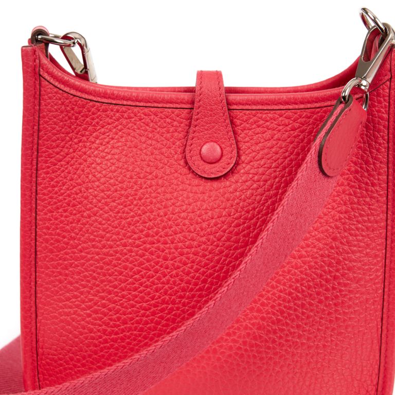 Hermes Evelyne 16 in Rose Extreme, Clemence Leather Handbag Clinic