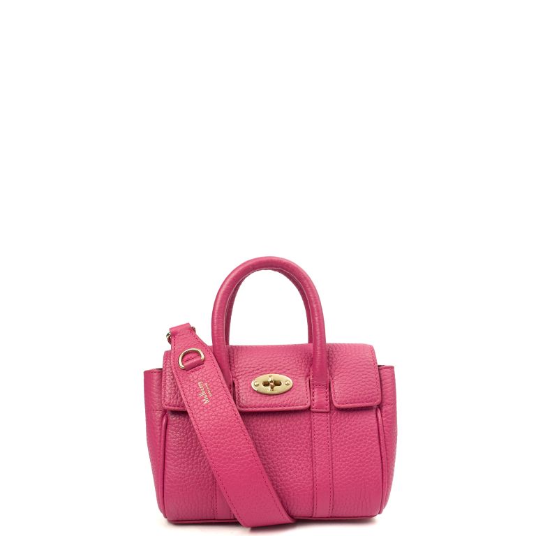 Mulberry Mini Bayswater in Pink, Calfskin Leather Handbag Clinic
