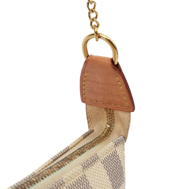 Louis Vuitton Mini Pochette Accessoires in Damier Azur, Canvas | Handbag  Clinic