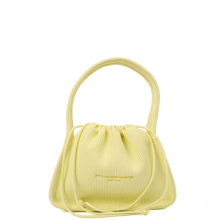 Alexander Wang ☆イエロー スモール Ryan バッグ Alexander Wang Neon Yellow Rib Knit Small Ryan Bag Alexander
