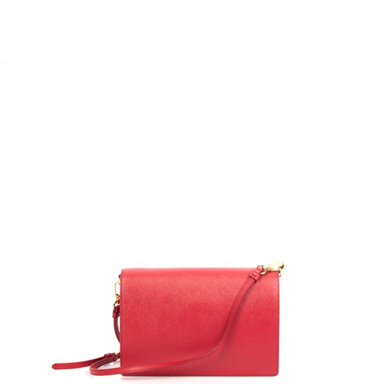 Prada Envelope Bag Mini in Red Leather Handbag Clinic