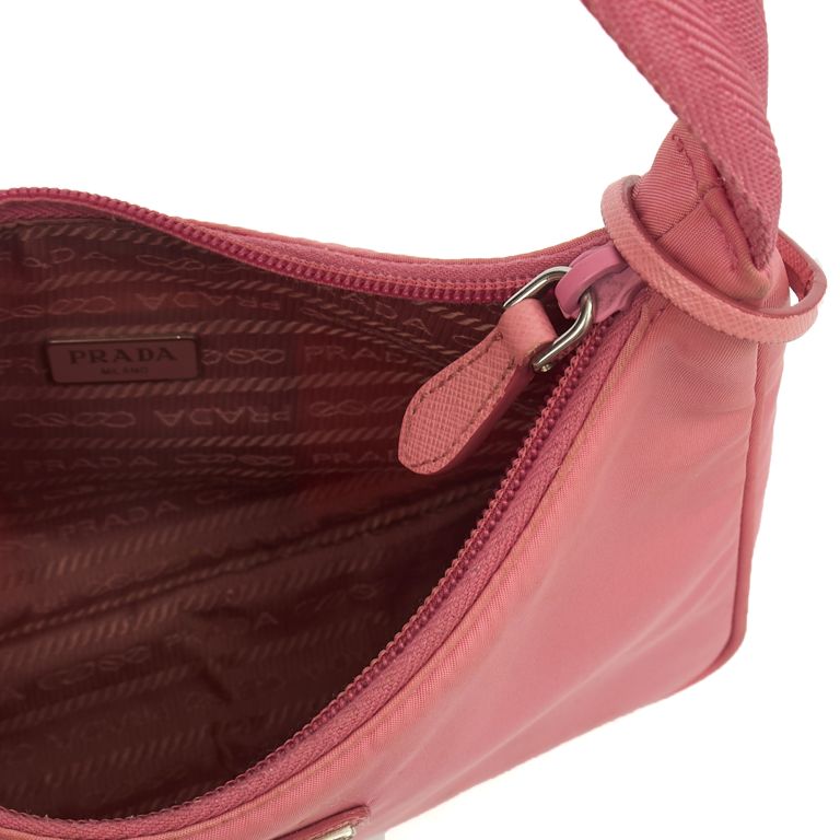 Prada Re-edition 2000 Nylon Mini Bag in Pink, Nylon Handbag Clinic