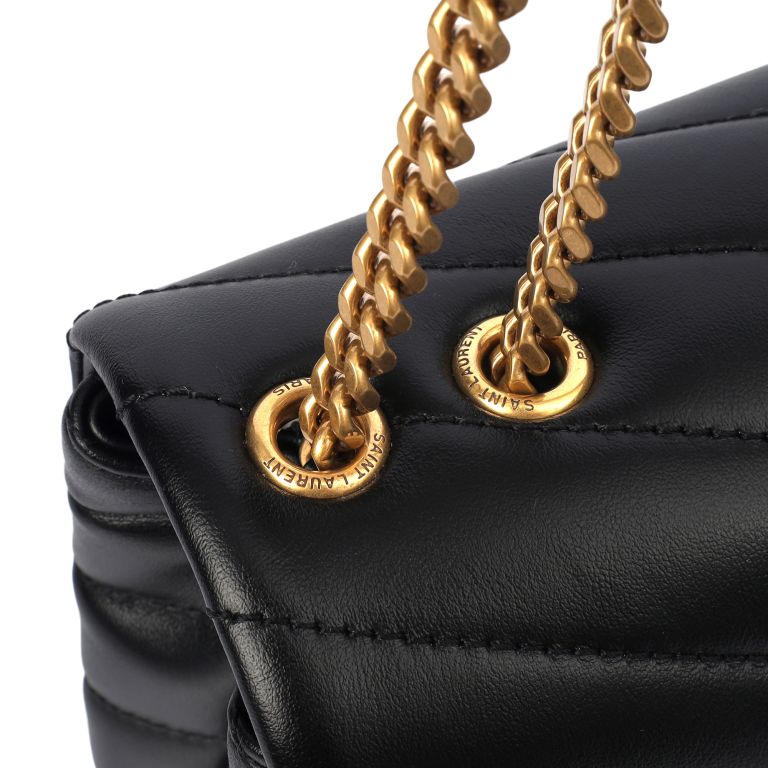 Saint Laurent Lou Lou Small in Black, Leather Handbag Clinic