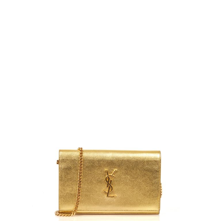 Saint Laurent Kate Chain Wallet in Gold Handbag Clinic