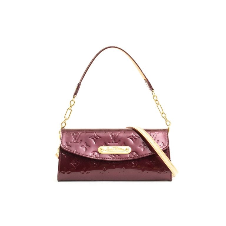 Louis+Vuitton+Sunset+Boulevard+Shoulder+Bag+Purple+Leather for