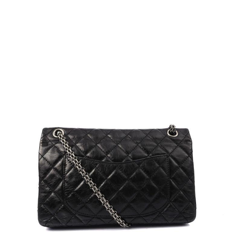 Chanel Reissue (Medium 226) in Black, Aged Calfskin Leather