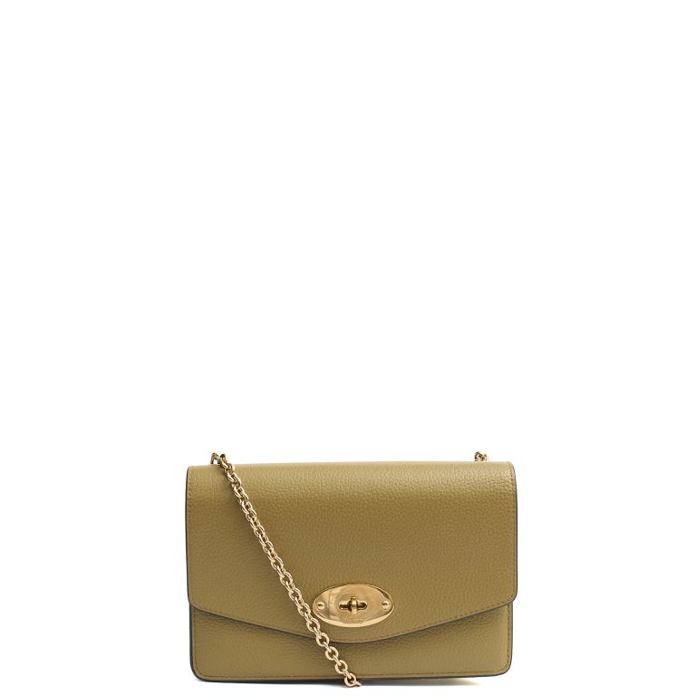 Mulberry Darley Shoulder Bag in Summer Khaki, Leather