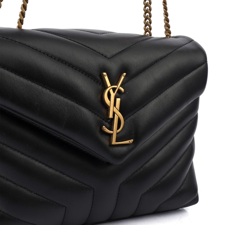 Saint Laurent Lou Lou Small in Black, Leather Handbag Clinic