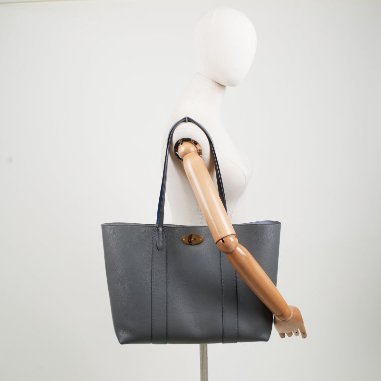 Mulberry Bayswater Tote in Grey, Leather Handbag Clinic