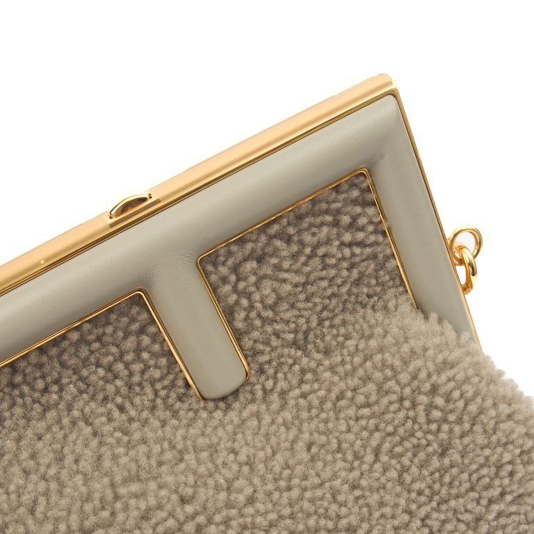 Fendi First - Small in Grey, Fabric | Handbag Clinic