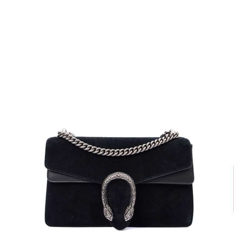 Gucci Dionysus Medium in Black, Suede Handbag Clinic