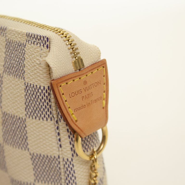 Louis Vuitton Louis Vuitton White Damier Azur Canvas Mini Pochette ...