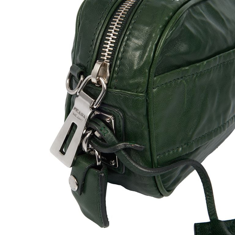 Prada Shoulder Bag in Green, Leather | Handbag Clinic