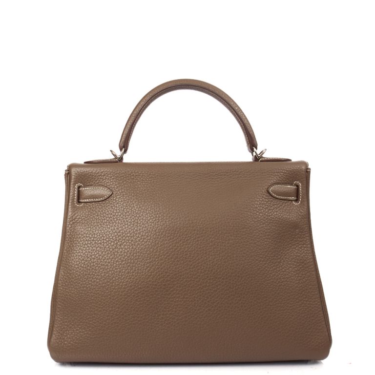 Hermes Kelly 32 Etoupe Clemence Hermes Kelly 32 Retourne Clemence