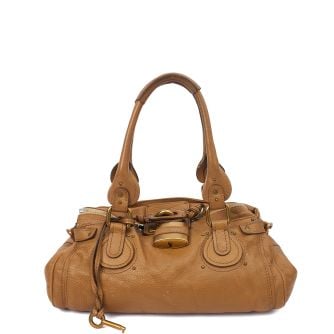 Vintage Chloé mini Paddington Bags Brown Chloe Paddington Mini Leather Handbag Brown with Lock and