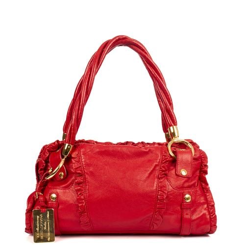 【関税&送料込】Dolce&Gabbana Red Leather Shoulder Bag With Dolce&Gabbana DG Girls microbag for Women - Red in UAE