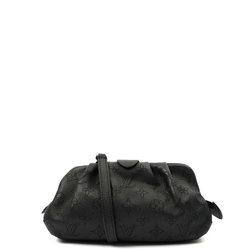Louis Vuitton Scala Mini Pouch in Black, Mahina Calfskin Handbag