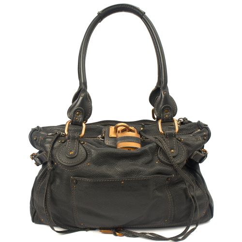 Chloe Paddington Large in Grey, Calfskin Leather | Handbag Clinic