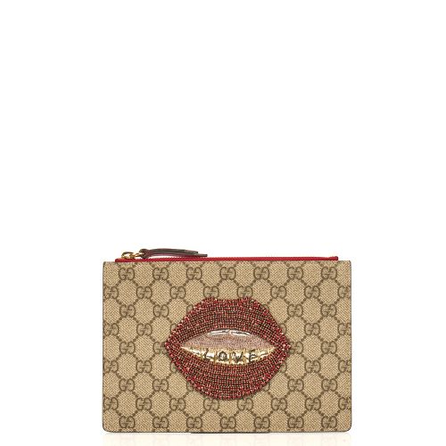 Gucci Pouch in GG Supreme, Leather | Handbag Clinic