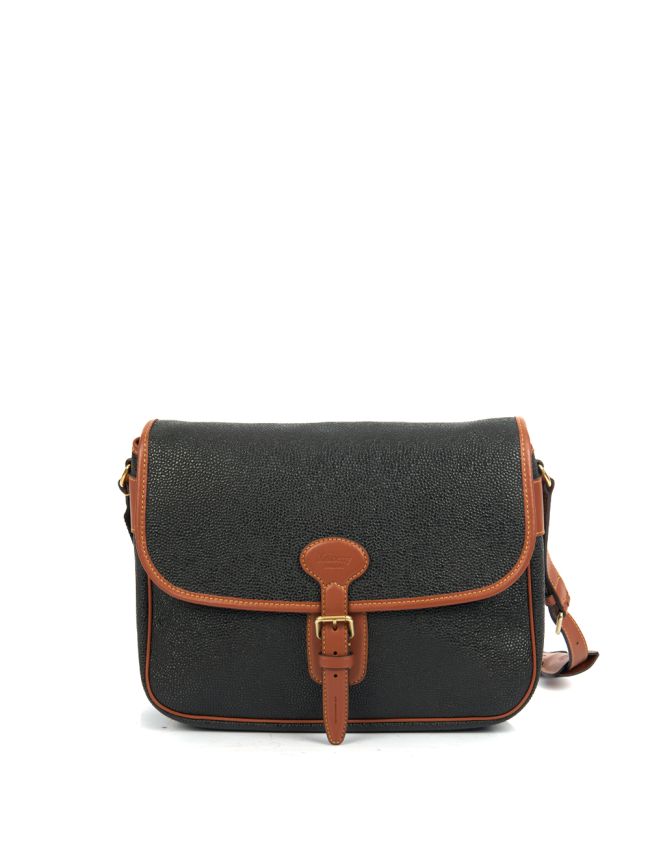 Mulberry Heritage Messenger in Black Scotchgrain Handbag Clinic