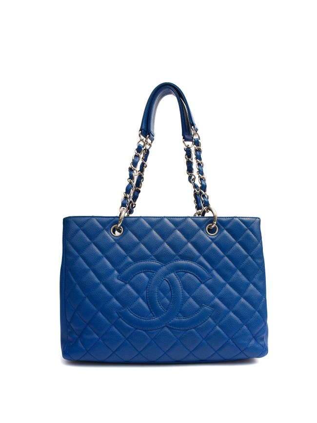 Chanel Shopping Bag Blue Chanel Tote Bag Handbag Chanel Bi-Color