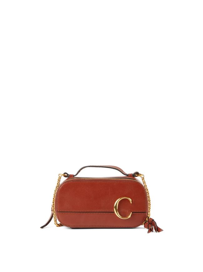 ハンドバッグ Chloe Mini Vanity Tawny Orange Chloe Mini Vanity Tawny Orange
