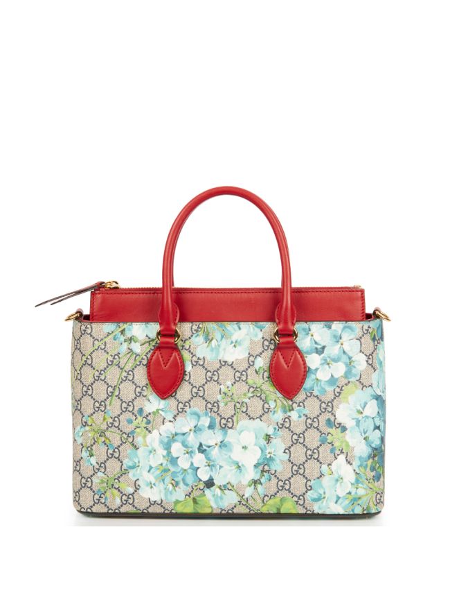 Gucci GG Blooms Tote in Blue Blooms, Fabric Handbag Clinic