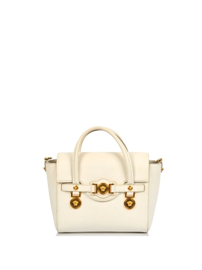 【送料&関税込】Versace cleio Small White Leather Crossbody Versace 'cleio' Small White Leather Crossbody Bag | italist