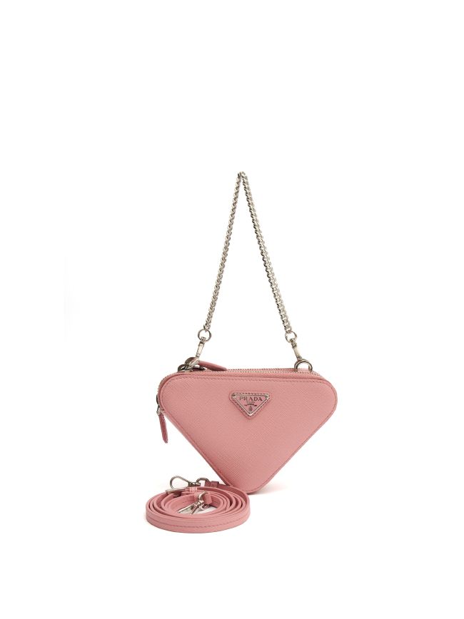 Pink Prada Double Pochette Prada Medium Powder Pink Galleria