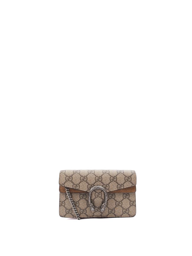 Gucci Dionysus Super Mini in GG Supreme, Leather Handbag Clinic
